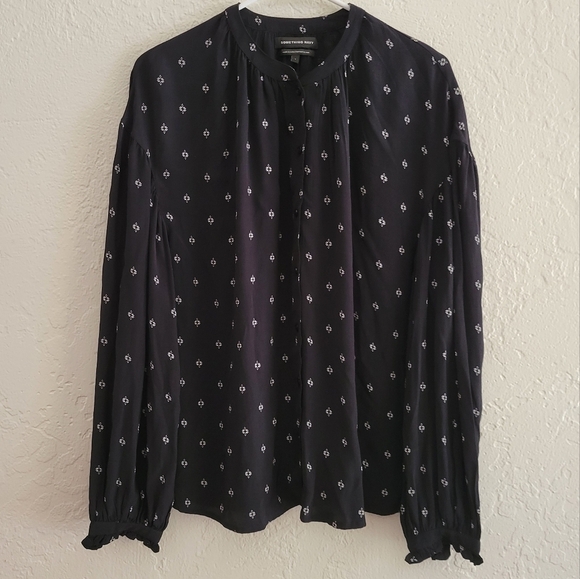 Something Navy Blouse Size Small - Picture 1 of 6